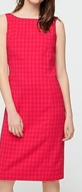 𝅺J. Crew sheath dress in gingham